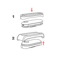 Шкіряний ремінець для фітнес браслета Xiaomi Mi Band 7 Type C червоний, тримач - золотистий, фото 9
