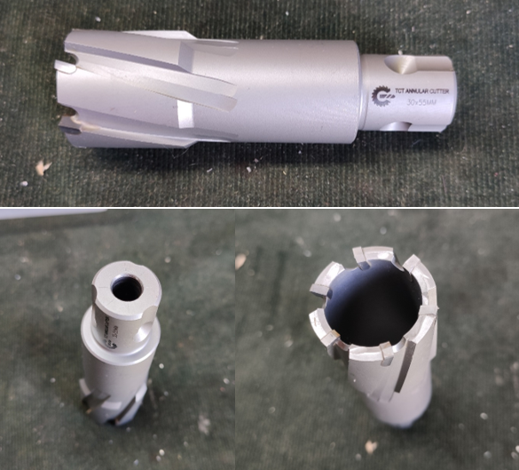 Свердло (фреза корончаста) ф 30 мм L55м т/с пл. хвостовик Universal (WELDON і nitto), фото 1