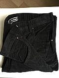 Джинси чоловічі Lexus jeans Lexnew вельветові класичні прямі чорні, фото 5