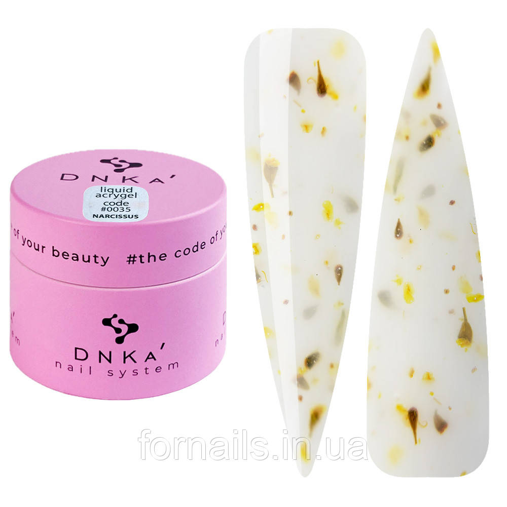 Рідкий акрігель DNKa Liquid Acrygel 0035 Narcissus 15 мл, фото 1