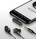 Перехідник адаптер кутовий Type-C to Audio Aux 3.5 mm Black, фото 4