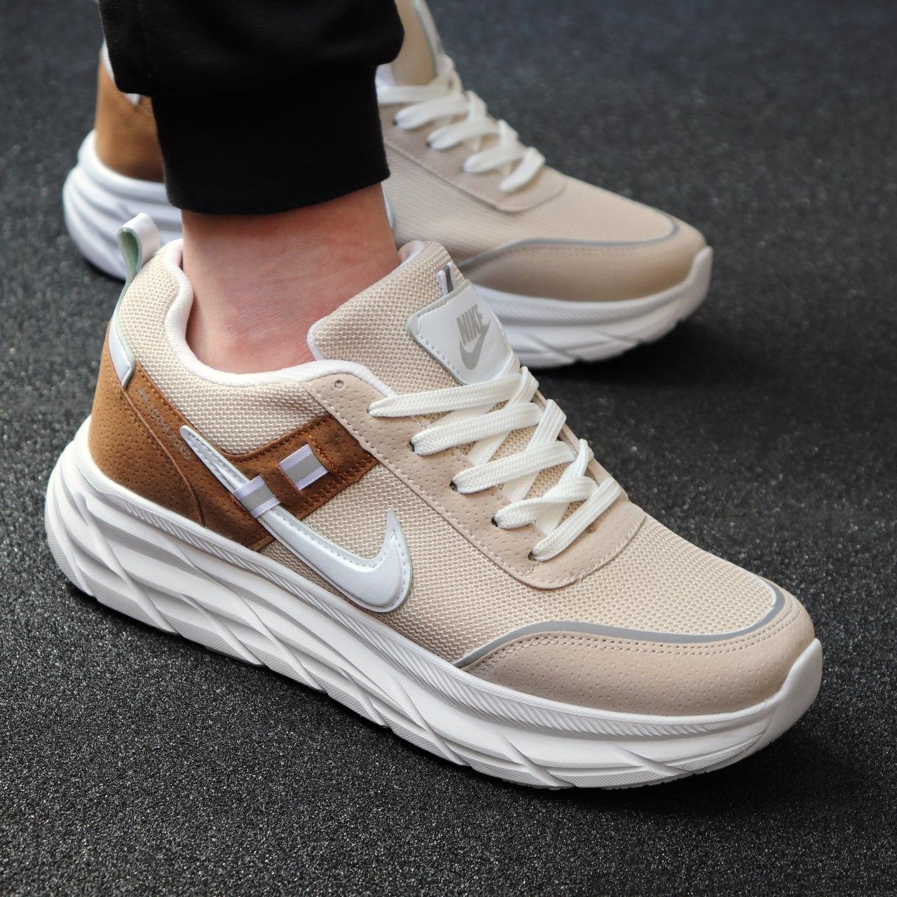 Кроссовки Найк Зум мужские бежевые, Мужские кроссовки Nike Zoom beige ...