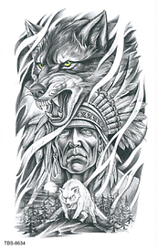 Флеш тату. 19*12 см, Тимчасова, перекладна