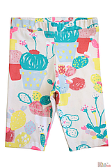 ОПТОМ Упаковка (110-116-122-128) Капрі з принтом у кактуси для дівчинки Lovetti 1111000018953
