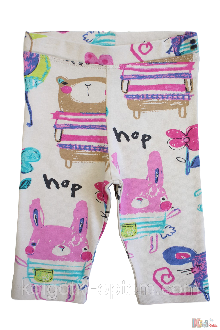 ОПТОМ Упаковка (110-116-122-128) Капрі в котики та пташки для дівчинки Lovetti 1111000018977, фото 1