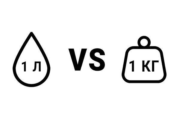 Difference between 1 liter and 1 kg hotsell