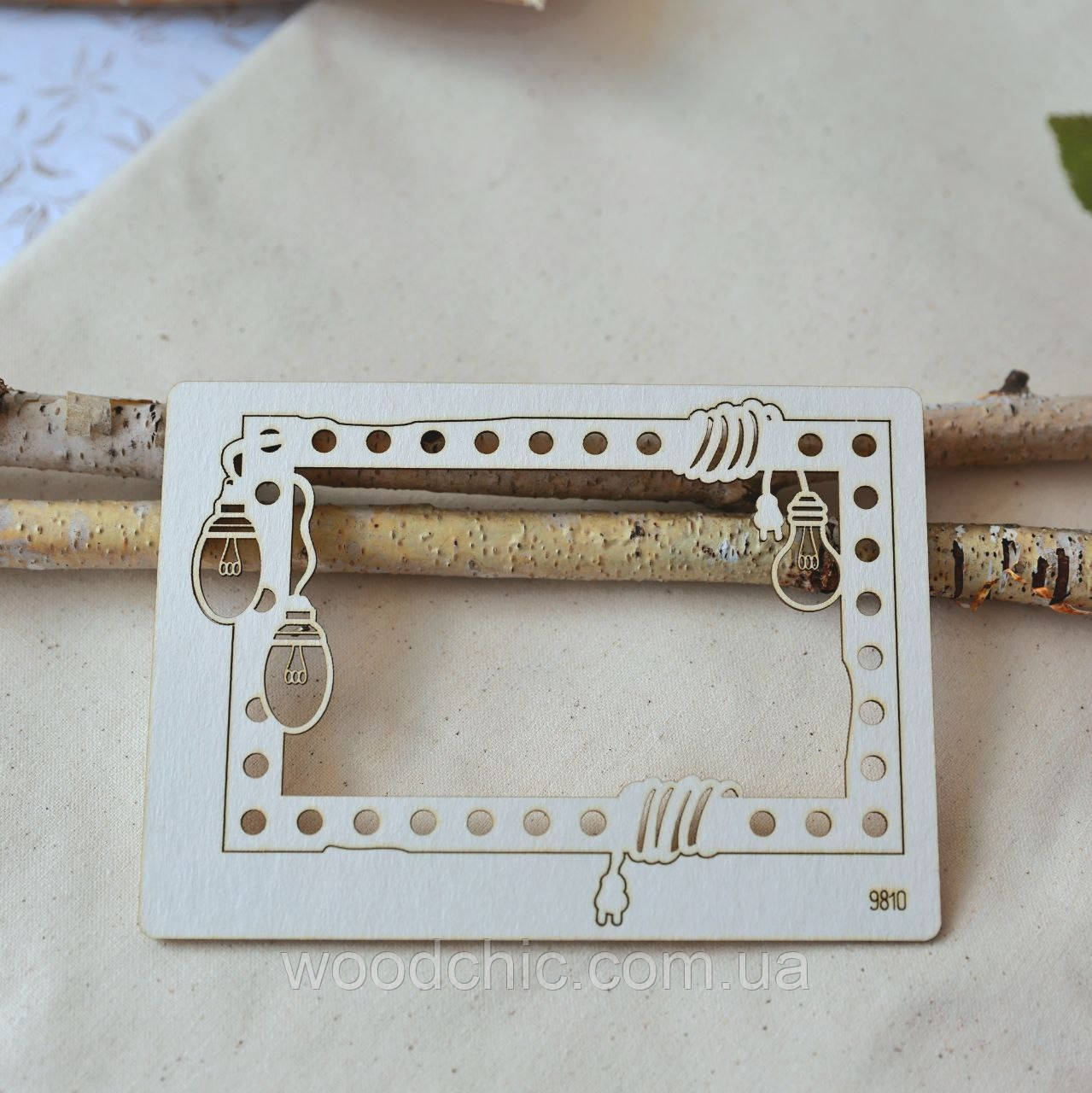 Чіпборд рамка з лампочками горизонтальна, фото 1