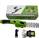 Тример-кущоріз акумуляторний Multi-Functional Scissors 9343 7.2В, зелений, фото 5