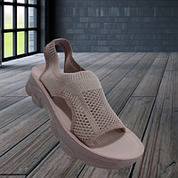 Остання пара! 38 Жіночі босоніжки текстильні на гумці сандалі