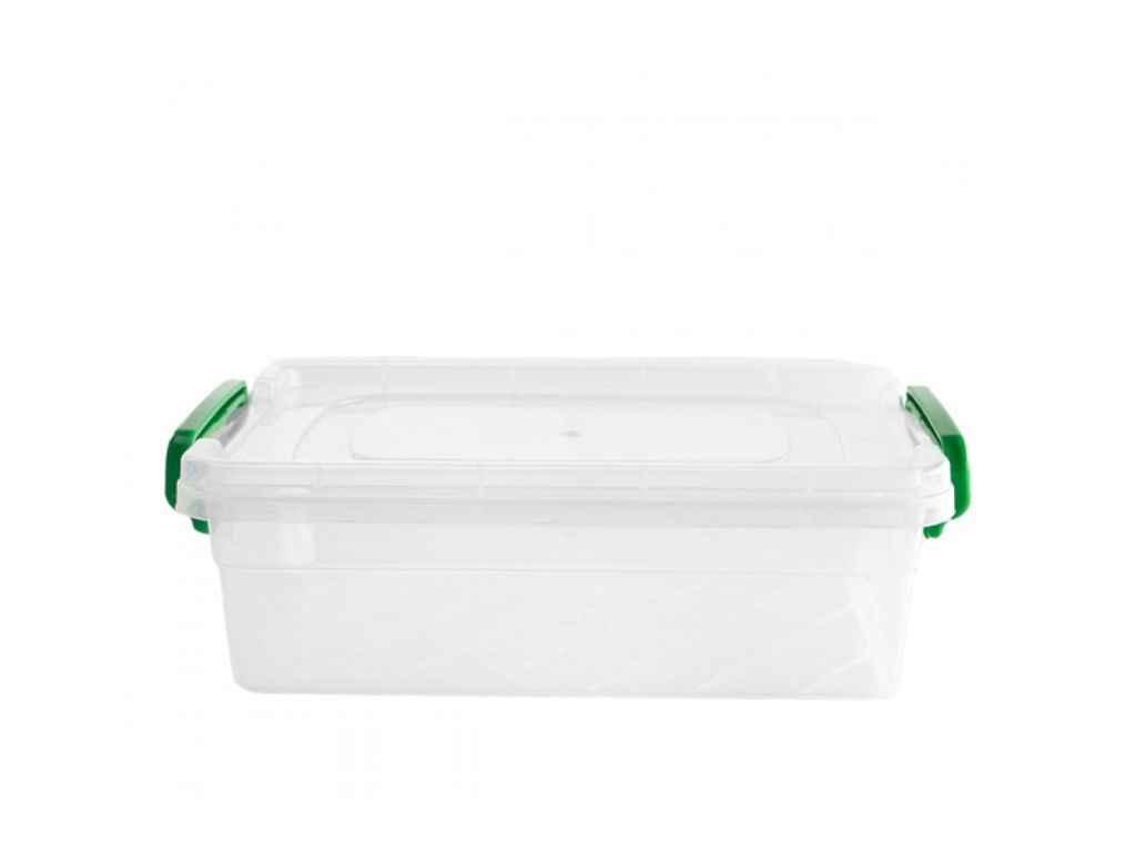 Контейнер 1,2л пластиковий з кришкою плоский ТМ ГОРИЗОНТ FG