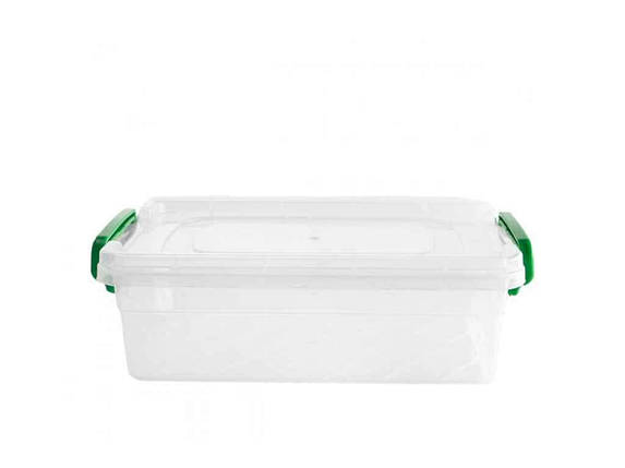 Контейнер 1,2л пластиковий з кришкою плоский ТМ ГОРИЗОНТ FG, фото 1