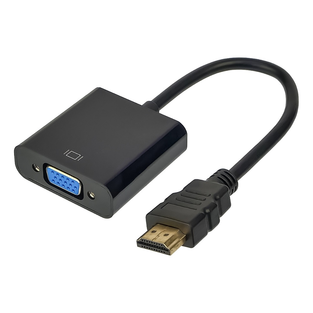 TU Перехідник HDMI to VGA (F) чорний