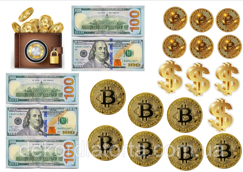 Вафельна картинка гроші №8254