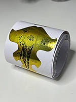 Форми паперові 50 шт для нарощування нігтів Global Fashion золоті