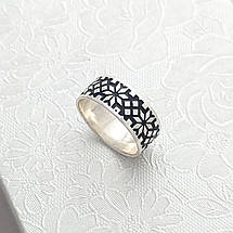Вишиванка з орнаментом Алатир, срібло 925, золото 585/750, кільце Тип 2, фото 3