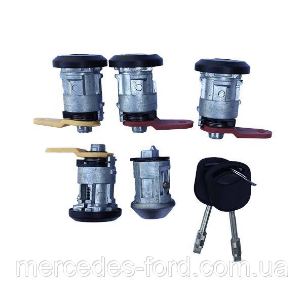 Личинки дверей (людлики) 5 шт. з 2 ключами Форд Транзит 1986-1991 рр. 86VB3688DC/ 6177189, фото 1