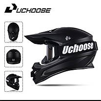 Кросовий Мото шолом з окулярами Ендуро, фото 2