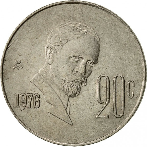 Мексика 20 сентаво, 1976 рік №1972