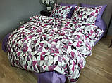 Постільна білизна ранфорс-жатка Фортуна фуксія мікс, фото 5