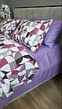 Постільна білизна ранфорс-жатка Фортуна фуксія мікс, фото 8