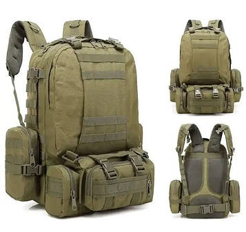 Тактичний похідний рюкзак Solve на 56 л D3-GGL-401 Олива.PeremogaUA