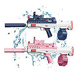 Акумуляторний водяний автомат з прицілом Water Gun Rifle Рожевий, фото 4