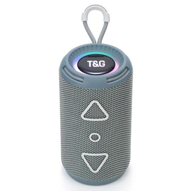 Bluetooth колонка портативна TG656 FM-радіо, Гучна блютуз колонка, Колонка для вечірки. Колір: сірий, фото 1