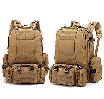 Тактичний похідний рюкзак Solve на 56 л D3-GGL-402 Койот.solve