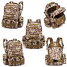 Тактичний похідний рюкзак Solve на 56 л D3-GGL-411 світлий піксель, фото 7