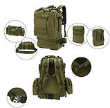 Тактичний похідний рюкзак на 56 л D3-GGL-403 Woodland solve, фото 8