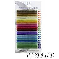 Вії I-BEAUTY Triple Веселка  C 0,20 9-11-13