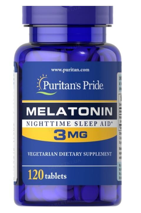 Мелатонін Puritan's Pride MELATONIN 3мг 120 таблеток