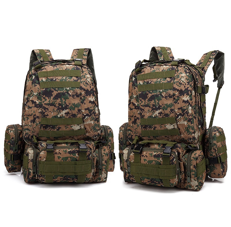 Тактичний похідний рюкзак Зелений піксель Solve на 56 л D3-GGL-407.PeremogaUA, фото 1