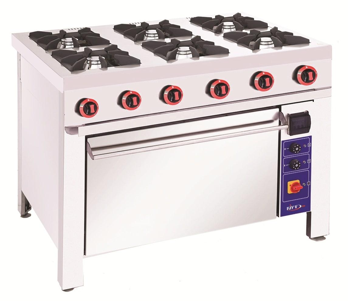 Газова плита 6 конфорок з духовкою Кий-В ПГД-6-Б(П)