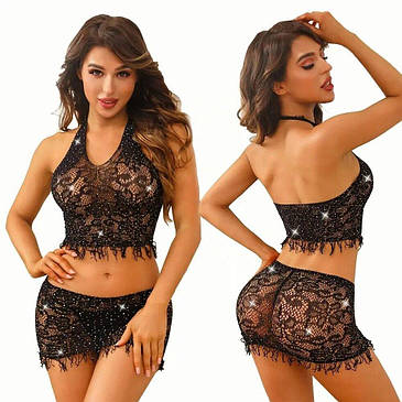 Бодістокінг JSY «Чудова Жаклін» One Size, топ, спідниця, фото 1