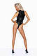 (SALE) Боді Noir Handmade F294 Powerwetlook bodysuit with front zipper - L  18+, фото 4
