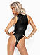 (SALE) Боді Noir Handmade F294 Powerwetlook bodysuit with front zipper - L  18+, фото 7