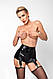 Шортики Noir Handmade F325 Glam suspender wetlook and vinyl shorts - XL  18+, фото 5
