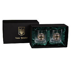 Набір келихів для віскі ГЕНШТАБ ЗСУ Boss Crystal, 2 келиха