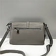 Шкіряна сумка з прямим клапаном Moderna С101-КТ-399 Сіра, фото 5