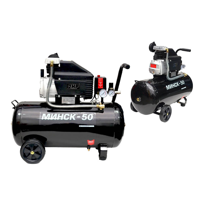 Компресор 50 л, 1.2 кВт, 220 В, 8 атм, 205 л/хв INTERTOOL PT-0021, фото 1