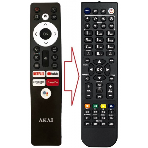 Пульт для телевізора AKAI AK43D22G з голосовим керуванням (аналог), фото 1