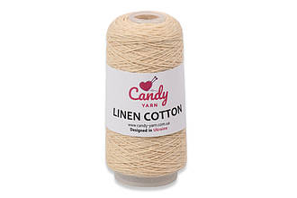 Candy-Yarn Linen Cotton, Бежевий крем No8
