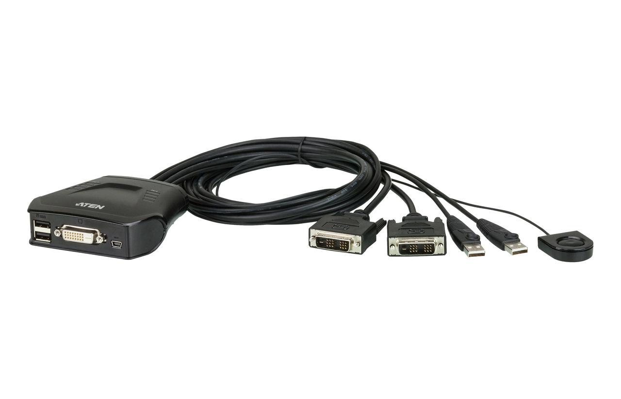 KVM перемикач Aten 2-Port USB DVI KVM Switch | CS22D | Б/В