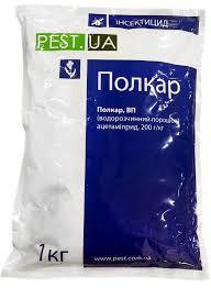 Інсектицид Полкар 1кг (Моспілан) для пшениці, ріпаку, цукрових буряків, соняшнику, картоплі, яблунь (Ацетаміприд, 200 г/кг)