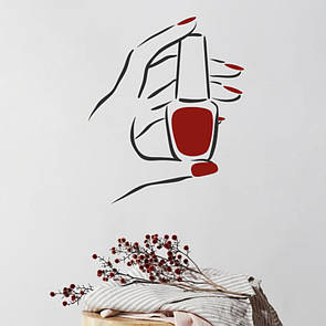 Інтер'єрна вінілова наклейка на стіну Лак для манікюру (на нігті, дизайн нігтів, майстер манікюру)