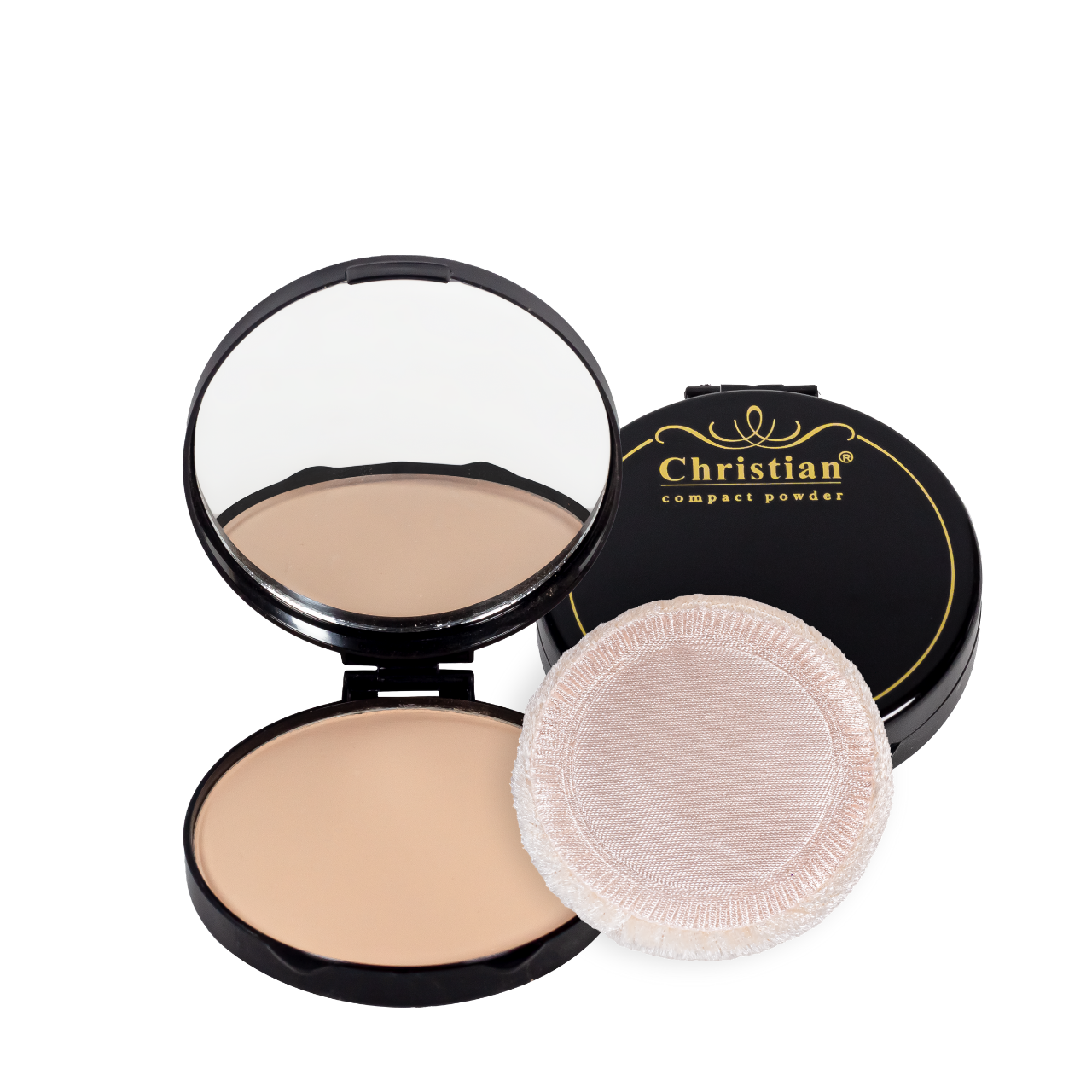 Пудра для обличчя Christian Compat Powder Black DM-406 № 04 Медово-бежевий, фото 1