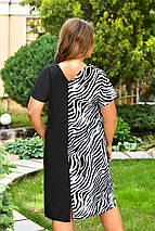 Плаття по коліно з короткими рукавами із софту розміри батал, фото 4