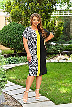 Плаття по коліно з короткими рукавами із софту розміри батал, фото 5