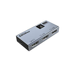 Світч Promate MediaSwitch-2T 2хHDMI to HDMI Silver (mediaswitch-2t)